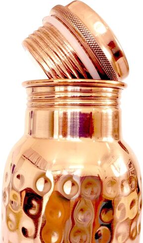 Ayurvedic Drinking Copper Water Bottle for Sports, Travel, Yoga & Everyday Use, Water Bottle for Gym, Office, Hiking, Outdoor Capacity 32 Oz (Design 2, 32 Oz) in Saudi Arabia