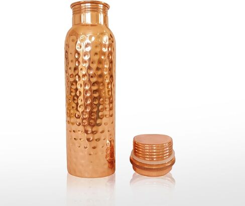 Ayurvedic Drinking Copper Water Bottle for Sports, Travel, Yoga & Everyday Use, Water Bottle for Gym, Office, Hiking, Outdoor Capacity 32 Oz (Design 2, 32 Oz) in Saudi Arabia