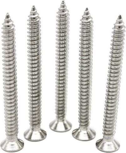 رقم 6 (3.5 مم) × 1.1/2 بوصة (38 مم) براغي غاطسة ذاتية التنصت من فيليبس AB (DIN 7982C H) - (100 قطعة) - A2 من الفولاذ المقاوم للصدأ in Kuwait