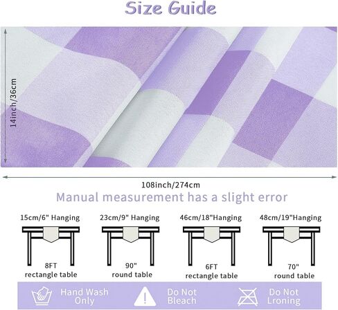 Fabric Checkered Table Runner 6 Pack Waterproof Gingham Table Runner 14W x 108L Buffalo Check Table Runners for Parties Kitchen Dining Wedding Banquet (Red and White) in Saudi Arabia