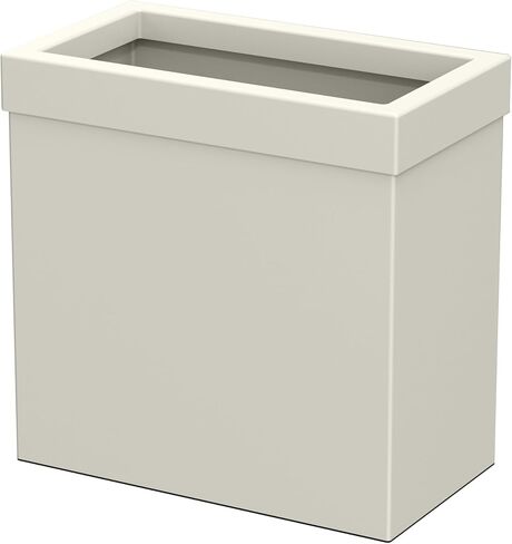 Gatco 1916, Modern Rectangle Waste Basket, Chrome / 11.25" H Open Top Stainless Steel Trash Can with Removable Lid, 12 Liter Capacity in Saudi Arabia