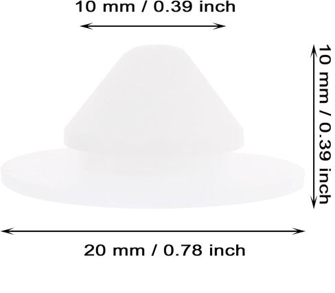 ONLYKXY 10 Pcs Clear Silicone Round Snap in Type Locking Furniture Hole Plugs Button Protective Cover Cap Head,Universal Wide Brim (5mm/0.19inch) in Saudi Arabia