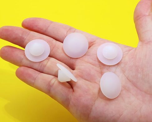 ONLYKXY 10 Pcs Clear Silicone Round Snap in Type Locking Furniture Hole Plugs Button Protective Cover Cap Head,Universal Wide Brim (5mm/0.19inch) in Saudi Arabia