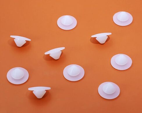 ONLYKXY 10 Pcs Clear Silicone Round Snap in Type Locking Furniture Hole Plugs Button Protective Cover Cap Head,Universal Wide Brim (5mm/0.19inch) in Saudi Arabia
