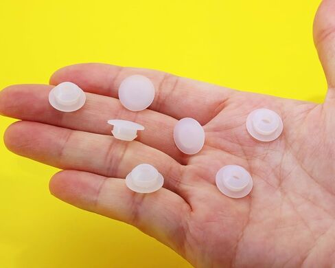 ONLYKXY 10 Pcs Clear Silicone Round Snap in Type Locking Furniture Hole Plugs Button Protective Cover Cap Head,Universal Wide Brim (5mm/0.19inch) in Saudi Arabia