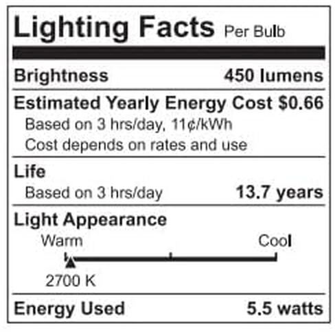 GE Relax 40-Watt EQ A19 Soft White Dimmable LED Light Bulb (8-Pack) in Saudi Arabia