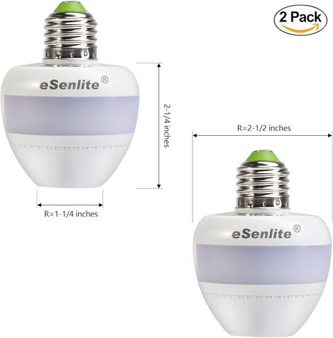 Motion Sensor Retrofit Light Socket, Radar Motion Screw LED CFL Incandescent Bulb Adapter Socket, Smart Dusk to Dawn Dimmable Control (2 Units) in Saudi Arabia