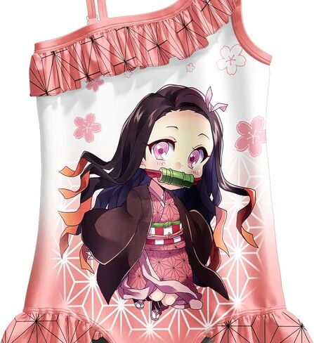 ملابس سباحة للفتيات Nezuko Tankini Anime ملابس سباحة بيكيني بدلة سباحة للشاطئ in Kuwait