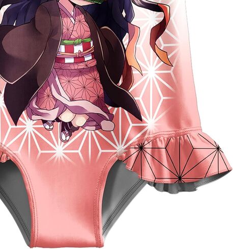 ملابس سباحة للفتيات Nezuko Tankini Anime ملابس سباحة بيكيني بدلة سباحة للشاطئ in Kuwait