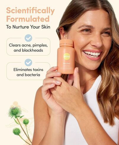Skin Clear with ZINCBRIGHT - 60 Capsules for Clear and Glowing Skin | Rosacea & Hormonal Acne Treatment | Support Collagen Production | Acne Supplements for Women & Men in Saudi Arabia