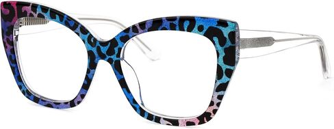 VOOGLAM Square Non Prescription Blue Light Glasses for Women Anti UV Eyestrain Computer Office TV Eyewear Haidera in Saudi Arabia