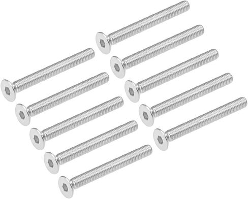 uxcell M8x35mm Flat Head Machine Screws Inner Hex Screw 304 Stainless Steel Fasteners Bolts 10Pcs in Saudi Arabia