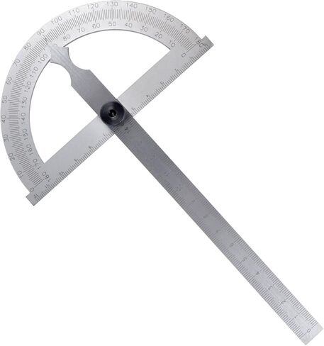 T Tulead النجارة المنقلة الصلب زاوية المنقلة حرفي حاكم أداة الآلات 180 درجة مهندس قياس أداة 8 سنتيمتر ، 12 سنتيمتر in Kuwait