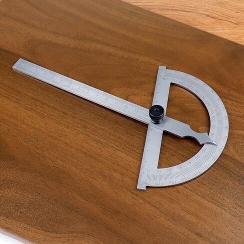 T Tulead النجارة المنقلة الصلب زاوية المنقلة حرفي حاكم أداة الآلات 180 درجة مهندس قياس أداة 8 سنتيمتر ، 12 سنتيمتر in Kuwait