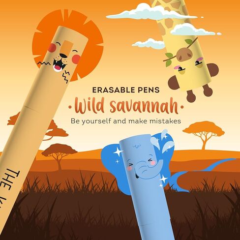 LEGAMI Erasable Gel Pen, Ball on the End for Removing Ink Without Consuming the Paper, Blue Heat-Sensitive Ink, Tip Diameter 0.7 mm, Shark Theme in Saudi Arabia