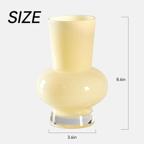 Flower Vase 9 inch Blue Glass Vase Thickened,for Bookshelf,Dinner Table,Office Desktop,Meeting Room,Bathroom,Centerpiece Countertop,Home Decor in Saudi Arabia