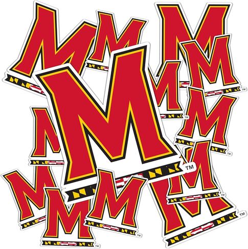 ملصقات ديزرت كاكتوس جامعة ميريلاند تيرابينز UMD Terps ملصقات من الفينيل لزجاجة مياه الكمبيوتر المحمول ودفتر قصاصات السيارة 13.5 × 11 ورقة T3 (النوع 3-1) in Saudi Arabia