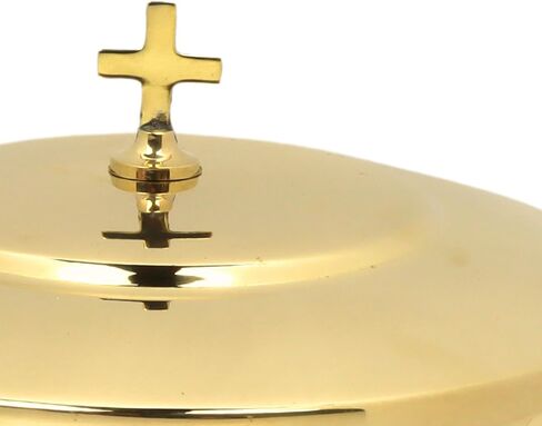 Needzo Ciborium مع صليب، نحاس مصقول عالي الجودة، لوازم الكنيسة الكاثوليكية التقليدية، 39 أونصة، 4 × 6 بوصات in Saudi Arabia