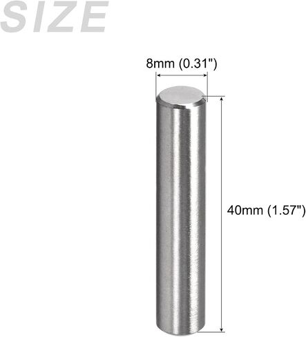 METALLIXITY Dowel Pin (8x35mm) 5Pcs, 304 Stainless Steel Shelf Support Pegs Pin Fastener Elements - for Metal Devices, Furniture Installation, Industrial, DIY in Saudi Arabia