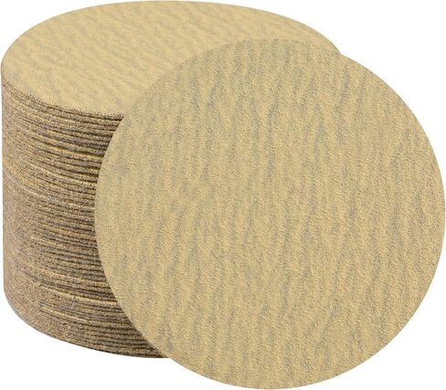 3 Inch Sanding Disc 50 PCS Gold Hook and Loop No Hole Sanding Discs 220 Grit Aluminum Oxide Orbital Sander Sandpaper for Wood Auto Body Paint Metal Polishing Use in Saudi Arabia