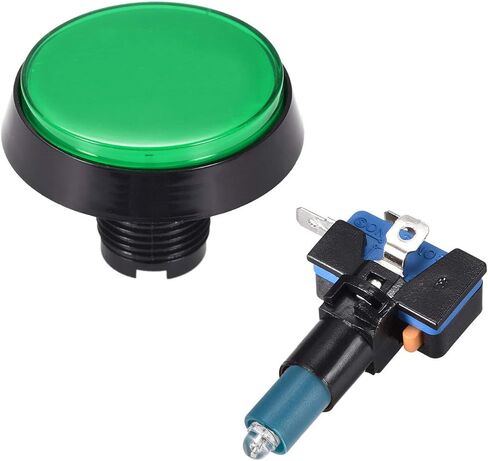 uxcell Game Push Button 60mm Round 12V LED Illuminated Push Button Switch with Micro Switch for Arcade Video Games White 5pcs in Saudi Arabia