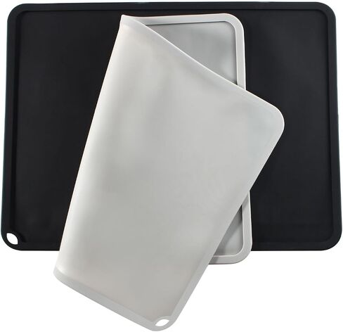 2Pcs Silicone Slap Mat 410 X 310mm Resin Printer Accessories Gray - Black: Resin Transfer to Protect Work Place Vat Tank for Photonn S DLP SLA LCD 3D Printing Parts 3D Pen Pad Bczamd in Saudi Arabia