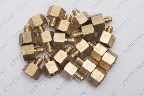 LTWFITTING النحاس مضيئة 1/4 "OD × 1/2" موصل NPT الإناث / تركيب أنبوب محول (حزمة من 20) in Saudi Arabia