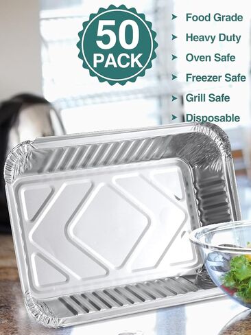 60 Pack 6x3.5x2 Disposable Aluminum Loaf Pans with Lids- NEEBAKE-Small-Aluminum-Foil-Pans-Tin-Foil-Baking-Pans-Tin-Trays-Food-Containers-for-Baking-Cakes-Bread-Meat-Loaves in Saudi Arabia
