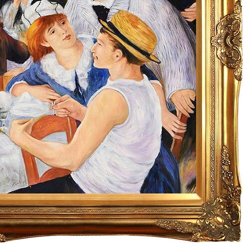 overstockArt La Pastiche غداء حفلة القوارب من تصميم بيير أوغست رينوار مع لوحة فنية جدارية زيتية بإطار ذهبي فيكتوري، 81.28 سم × 71.12 سم in Saudi Arabia