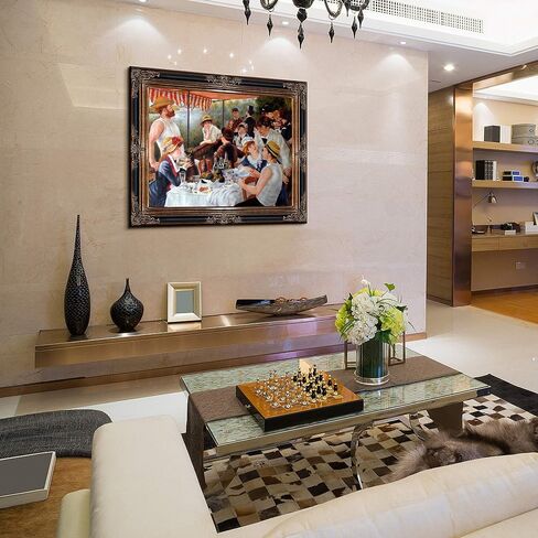 overstockArt La Pastiche غداء حفلة القوارب من تصميم بيير أوغست رينوار مع لوحة فنية جدارية زيتية بإطار ذهبي فيكتوري، 81.28 سم × 71.12 سم in Saudi Arabia