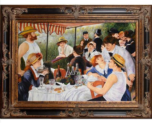 overstockArt La Pastiche غداء حفلة القوارب من تصميم بيير أوغست رينوار مع لوحة فنية جدارية زيتية بإطار ذهبي فيكتوري، 81.28 سم × 71.12 سم in Saudi Arabia