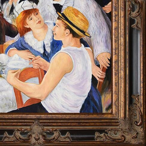 overstockArt La Pastiche غداء حفلة القوارب من تصميم بيير أوغست رينوار مع لوحة فنية جدارية زيتية بإطار ذهبي فيكتوري، 81.28 سم × 71.12 سم in Saudi Arabia