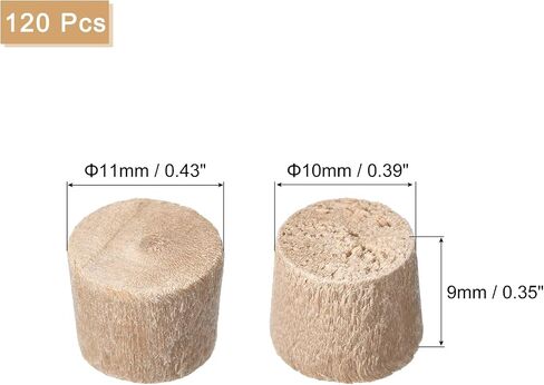 uxcell 100Pcs Flat Head Wood Plugs, 1-3/8 Inch Wooden Button Screw Plug Wood Plugs Screw Hole Covers for Furniture Tables Chairs in Saudi Arabia