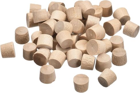 uxcell 100Pcs Flat Head Wood Plugs, 1-3/8 Inch Wooden Button Screw Plug Wood Plugs Screw Hole Covers for Furniture Tables Chairs in Saudi Arabia