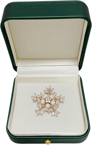 Brooch Pin Jewelry Box Case Green PU Leather For Presentation Storage Premium Grade in Saudi Arabia