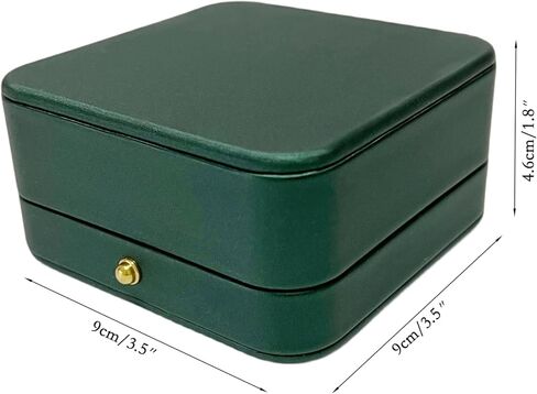 Brooch Pin Jewelry Box Case Green PU Leather For Presentation Storage Premium Grade in Saudi Arabia