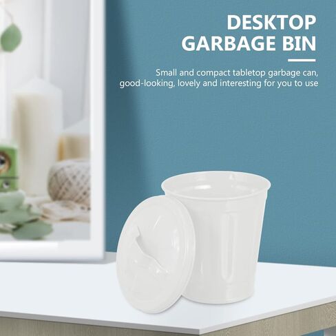 Stainless Steel Trash Cans with Lids, Desktop Waster Basket Outdoor Dog Poop Garbage Can Farmhouse Retro Metal Waste Bin for Bathroom Bedroom Garden Yard in Kuwait