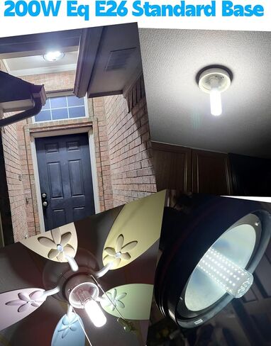E26/E27 200W Equivalent LED Corn Light Bulb, 20W 3000LM Non Dimmable 6000K Daylight White, Bright High Output E26 Medium Base LED Bulb for Candelabra Ceiling Fan Home Garage Warehouse Indoor,1 Pack in Saudi Arabia