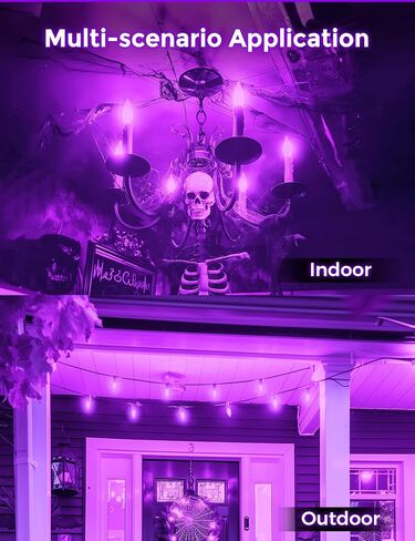 DORESshop LED Candle Purple Light Bulb - 4W (40Watt Equivalent) - E12 Base Purple LED Purple Bulb, Party Decoration, Porch, Home Lighting, Holiday Lighting, Chandelier Light Bulbs, Candelabra Bulbs in Saudi Arabia