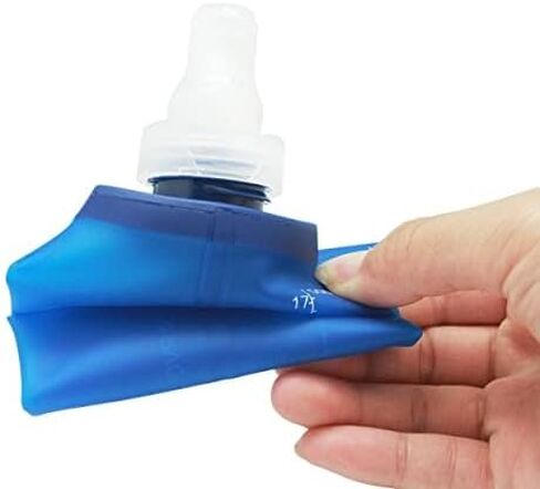 2pcs 326ml Soft Flasks Collapsible Water Bottles TPU Folding Flask Sports Water Bottle for Hydration Pack - Ideal for Running Hiking Cycling Climbing in Saudi Arabia
