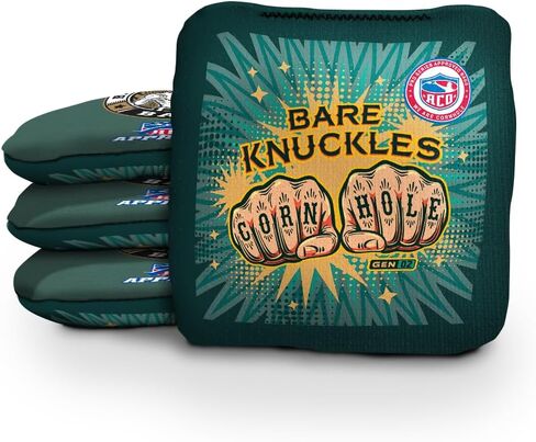 Deadeye ACO Approved Cornhole Bags by Bare Knuckle Bags Toss Professional Bean Dual Sided Bag for Indoor Outdoor Slick & Stick Pack of 4 in Saudi Arabia