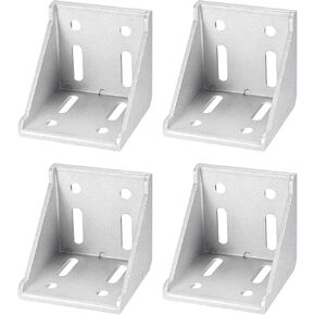 uxcell 4Pcs Inside Corner Bracket Gusset, 78x78x79mm 8080 Angle Connectors for 8080 Series Aluminum Extrusion Profile Black