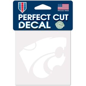 NCAA Kansas State Wildcats Decal4x4 Perfect Cut White Decal, Team Colors, One Size