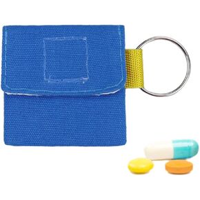 3 Pack Keychain Pill Holder Mini Waterproof Pill Container Organizer Travel Portable Small Pill Pouch Bag for Outdoor Camping Traveling
