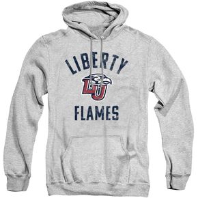 سترة بقلنسوة بغطاء للرأس بشعار اللهب الرسمي للجنسين من Liberty University