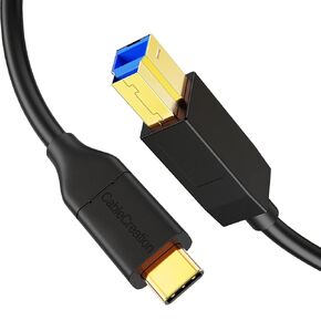 CableCreation USB C to USB B 3.1 Cable 4FT, USB B to USB C, USB Type B to USB C Cable 10Gbps Compatible with Thunderbolt 3 Host MacBook, External Hard Drive Black Myth:Wukong, Docking Station,Scanner