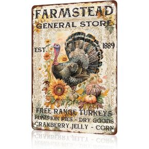 Pumpkin Metal Tin Sign Thanksgiving Day Sign Vintage Fall Decor Pumpkin Art Vintage Tin Sign Pumpkin Artwork Pumpkins Autumn Metal Poster Thanksgiving Day Halloween Wall Art 8x12 inch