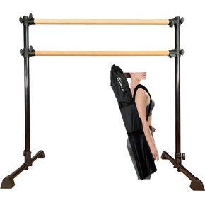 4 Ft Portable Wood Ballet Barre Ballet Bar Dance Barre Freestanding with Carry Bag