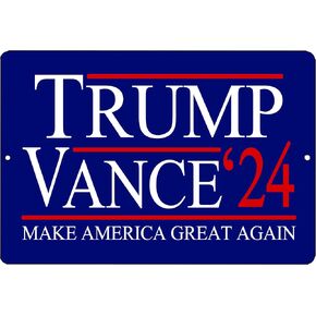 Rogue River Tactical Donald Trump JD Vance 2024 Metal Tin Sign Wall Decor Man Cave Bar Make America Great (Blue) in Saudi Arabia