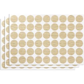 21mm(Dia) Screw Hole Cover Stickers - 3Sheet 162pcs - Good for Furniture Wardrobe Chair - PVC Waterproof Hole Caps - Gray